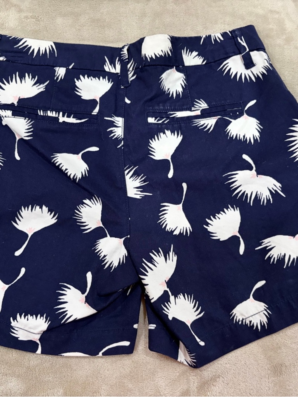 Old Navy Navy Blue Floral Print Women's Shorts Size 0